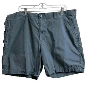 Columbia Sportswear Washed Out Men's Navy Blue Flat Front Chino Shorts Size 40